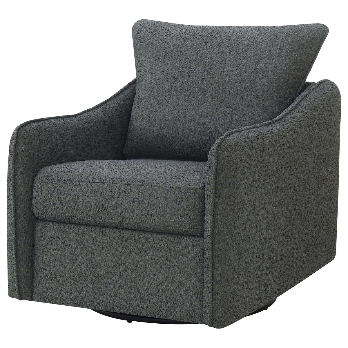 Madia Upholstered Sloped Arm Swivel Glider Chair Vanilla