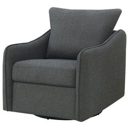Madia Upholstered Sloped Arm Swivel Glider Chair Vanilla