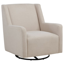 Sorrel Fabric Upholstered Swivel Glider Arm Chair Latte