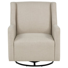 Sorrel Fabric Upholstered Swivel Glider Arm Chair Latte