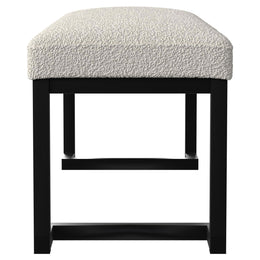 Mesa Boucle Upholstered Tufted Accent Bench Charcoal