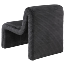 Drayton Upholstered Curved Armless Accent Chair Ivory