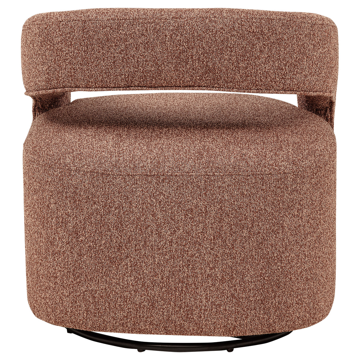 Westhill Boucle Upholstered Swivel Accent Chair Berry