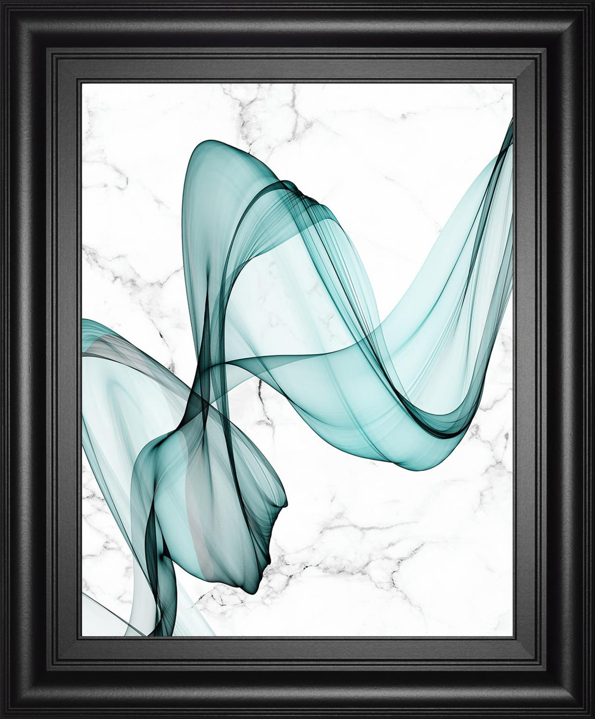 Teal Ribbons Iii By Irena Orlov 22X26 Framed Print