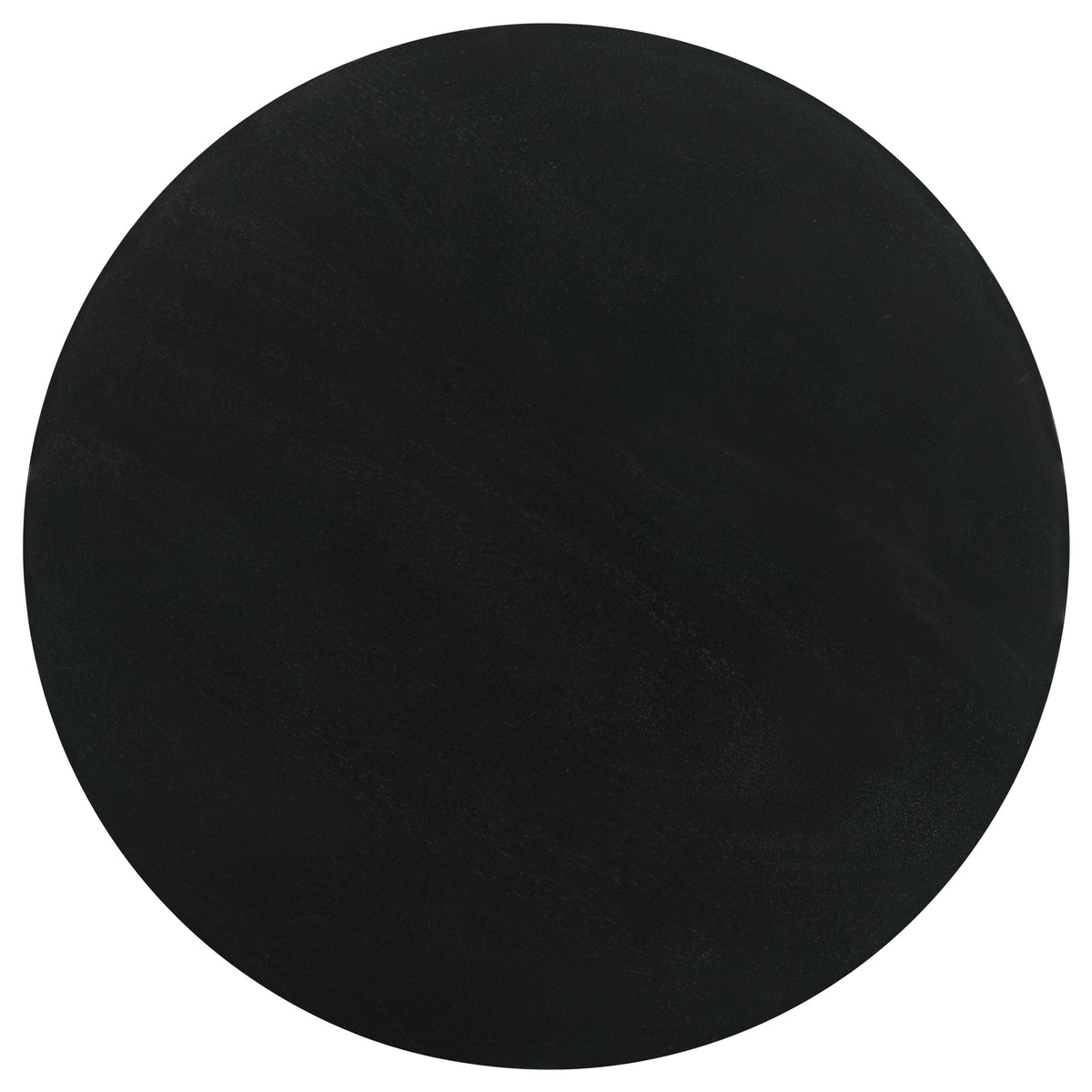 Dianella Round Pedestal Base Accent Side Table Black Stain