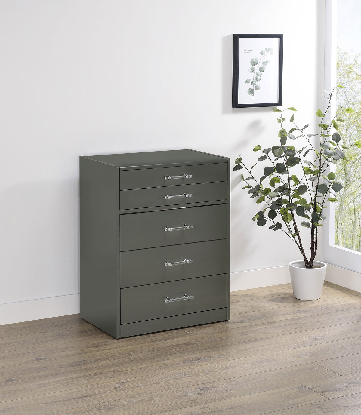 Danbury 3-drawer Makeup Vanity & Stool Set Black High Gloss