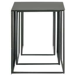Imez  Rectangular Metal Nesting Table Set Grey
