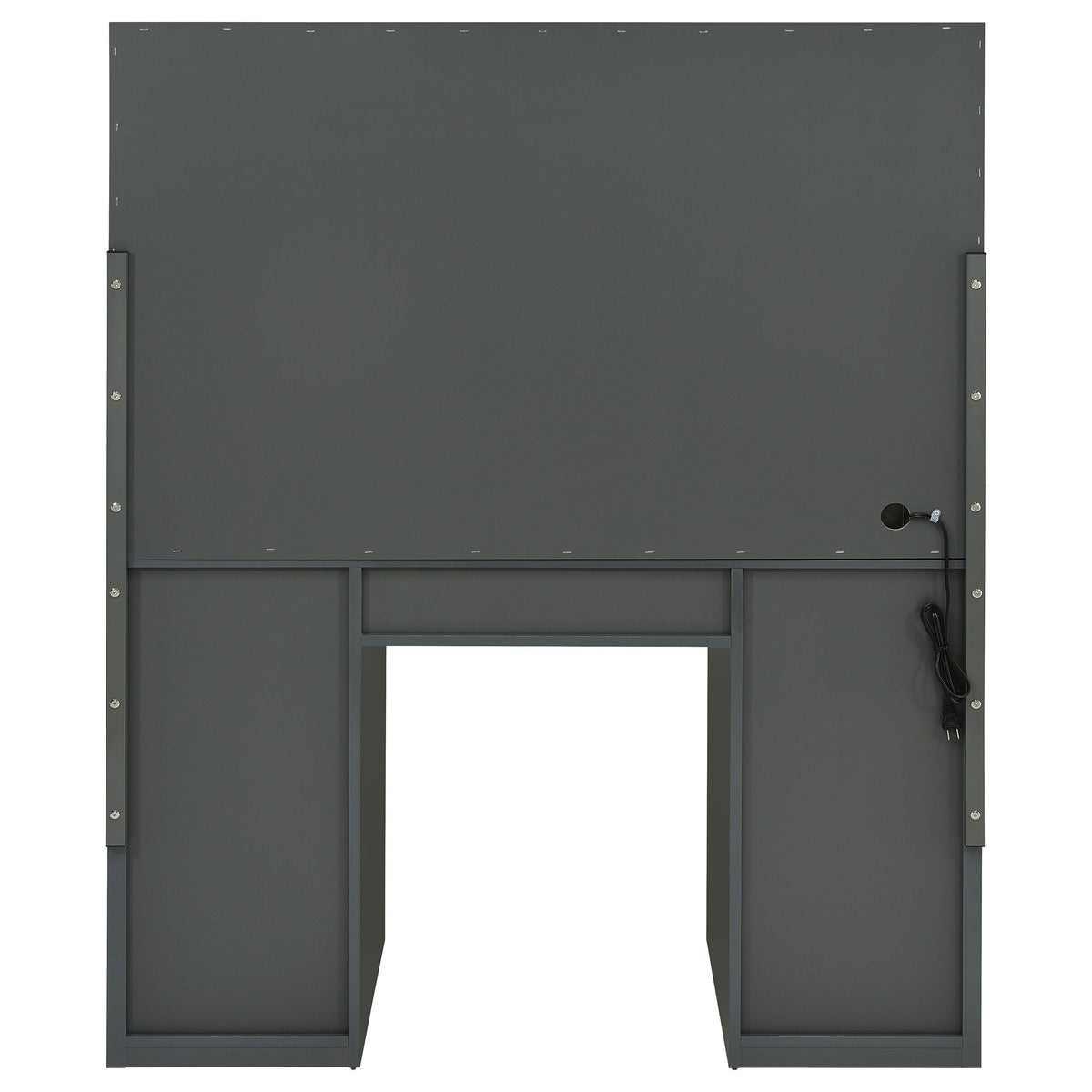 Acena 7-drawer Vanity Set with Lighting Black High Gloss