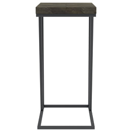 Carly Expandable Engineered Wood C-Shaped Side Table Grey