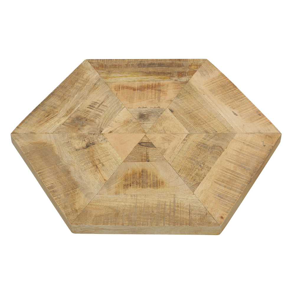 Adger  Hexagonal Nesting Tables Natural and Black