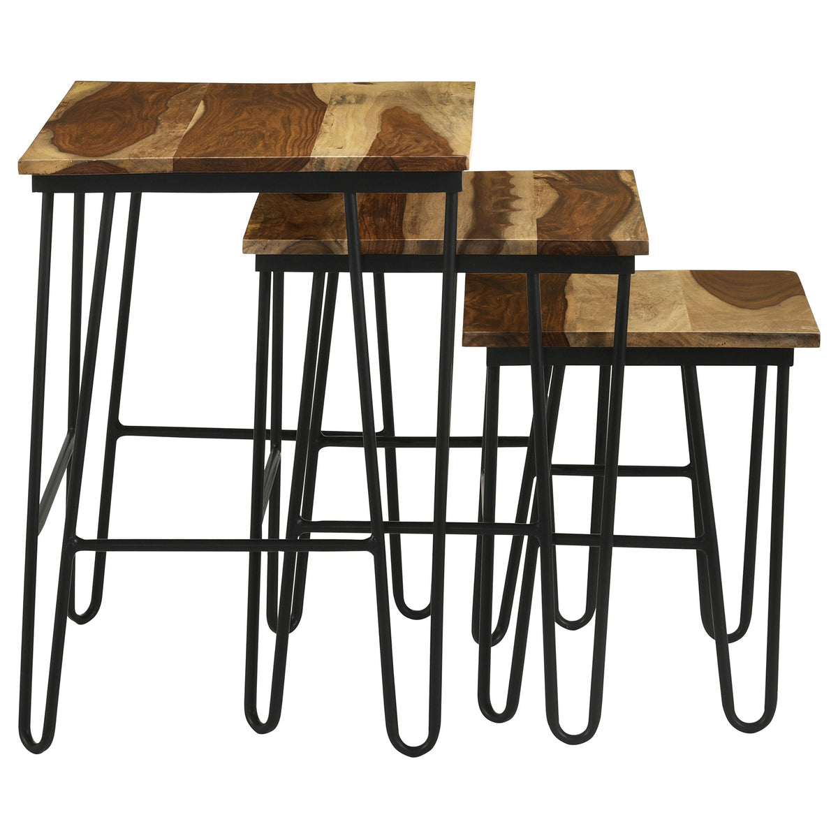 Nayeli  Solid Sheesham Wood Nesting Tables Natural