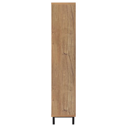 Teller 80-inch 4-door Tall Shoe Storage Cabinet Natural Oak