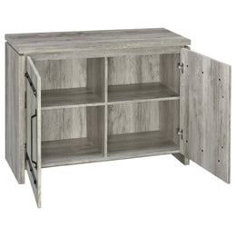 Alejo 2-door Engineered Wood Tall Cabinet Grey Driftwood