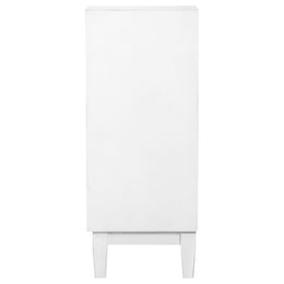 Gambon 2-door Wood Honeycomb Pattern Accent Cabinet White