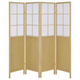 Edwards 4-Panel Room Divider Folding Shoji Screen Natural
