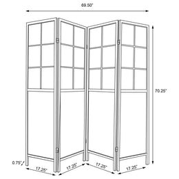 Edwards 4-Panel Room Divider Folding Shoji Screen Natural