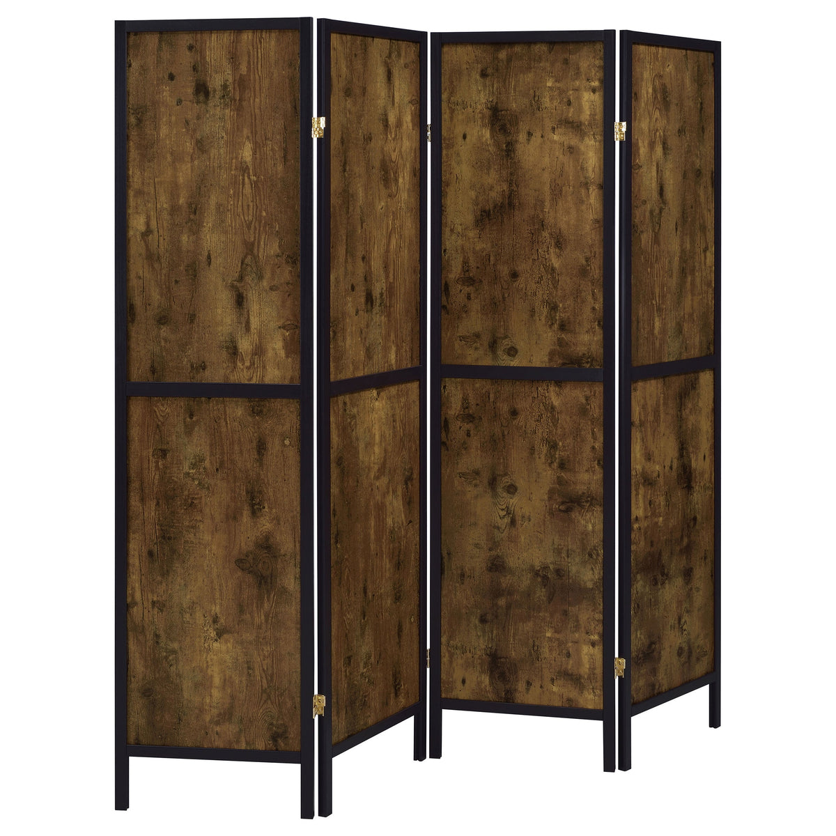Deepika 4-Panel Room Divider Folding Screen Grey Driftwood