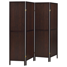 Deepika 4-Panel Room Divider Folding Screen Grey Driftwood