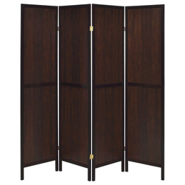 Deepika 4-Panel Room Divider Folding Screen Grey Driftwood
