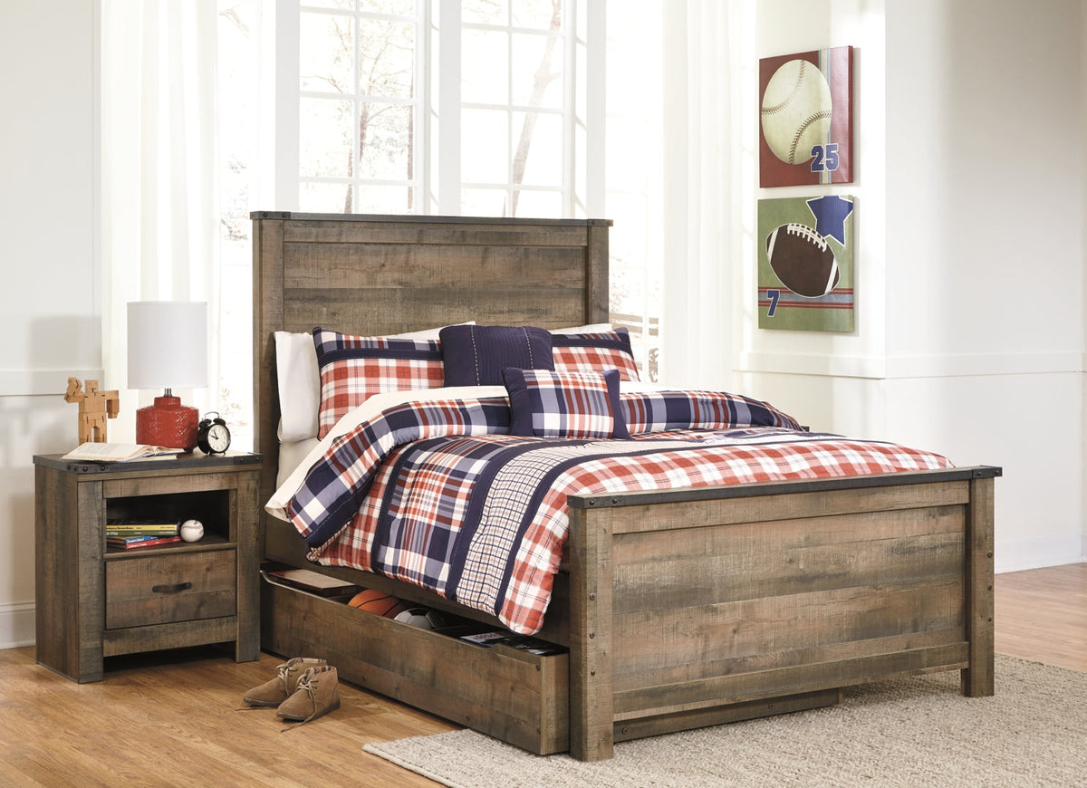 Trinell Bookcase Bed with 2 Storage Drawers