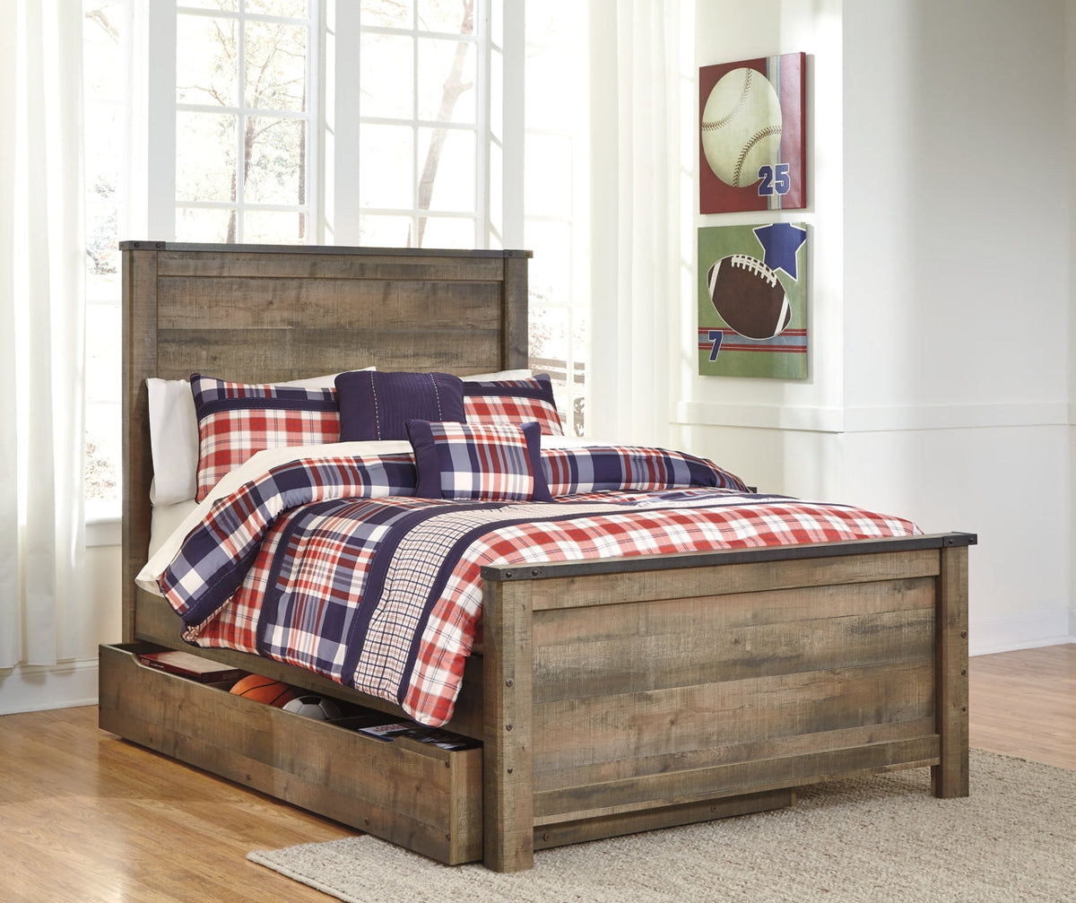 Trinell Bookcase Bed with 2 Storage Drawers