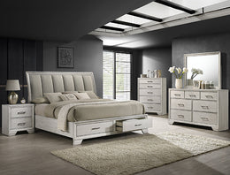 Jaymes Bedroom Set Storage White Mist