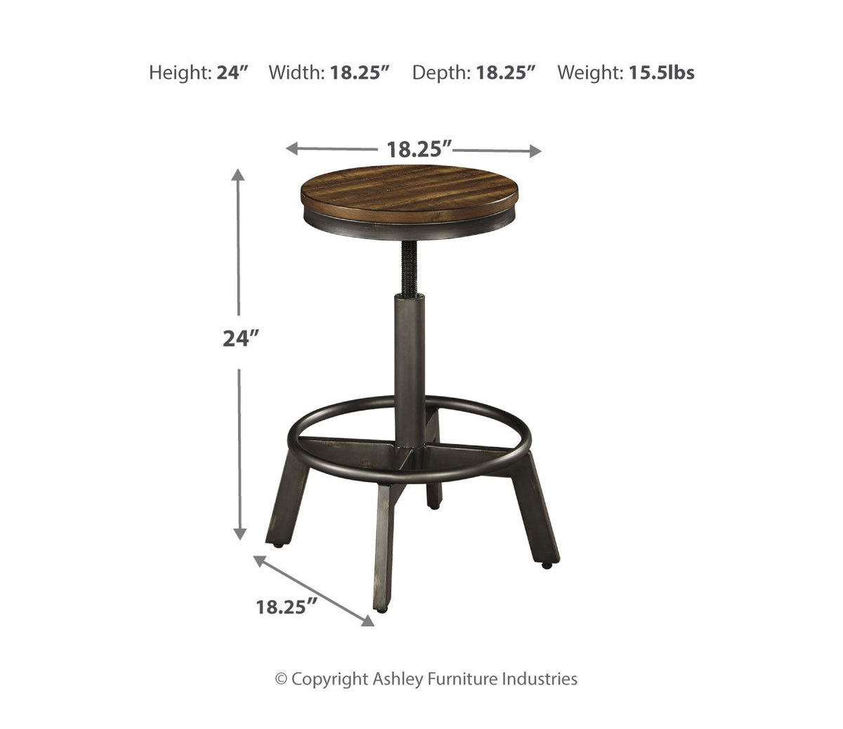 Torjin Counter Height Dining Table and 4 Barstools