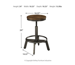 Torjin Counter Height Dining Table and 4 Barstools