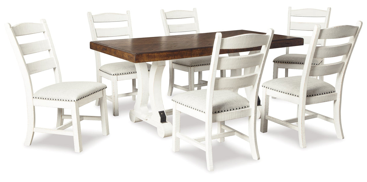 Valebeck Counter Height Dining Table and 4 Barstools