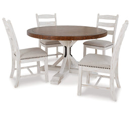 Valebeck Counter Height Dining Table and 4 Barstools