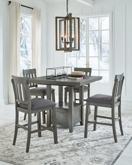 Hallanden Counter Height Dining Table and 6 Barstools