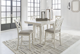 Robbinsdale Counter Height Dining Table and 6 Barstools and Bench with Storage