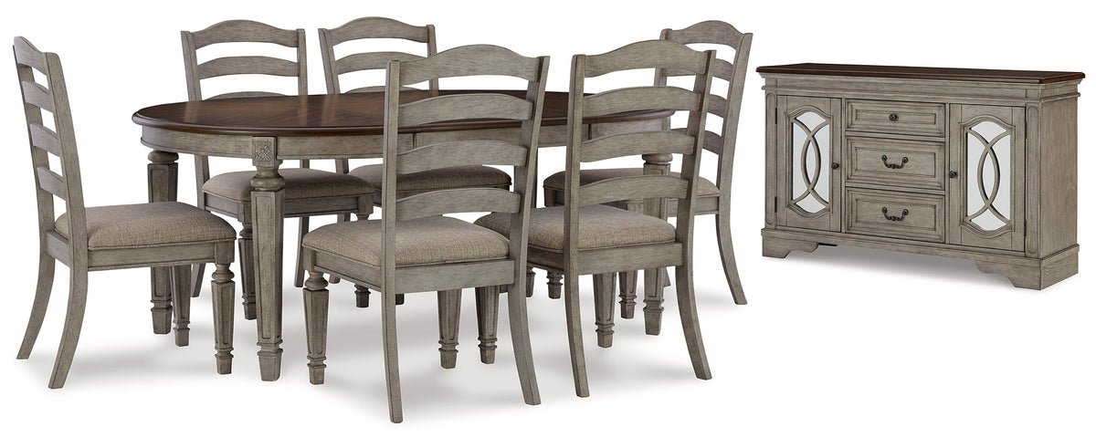 Lodenbay Dining Table and 4 Chairs with Storage
