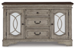 Lodenbay Counter Height Dining Table and 6 Barstools with Storage
