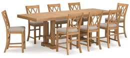 Havonplane Counter Height Dining Table and 8 Barstools