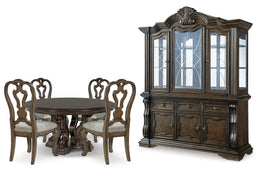 Maylee Dining Table and 4 Chairs with Storage