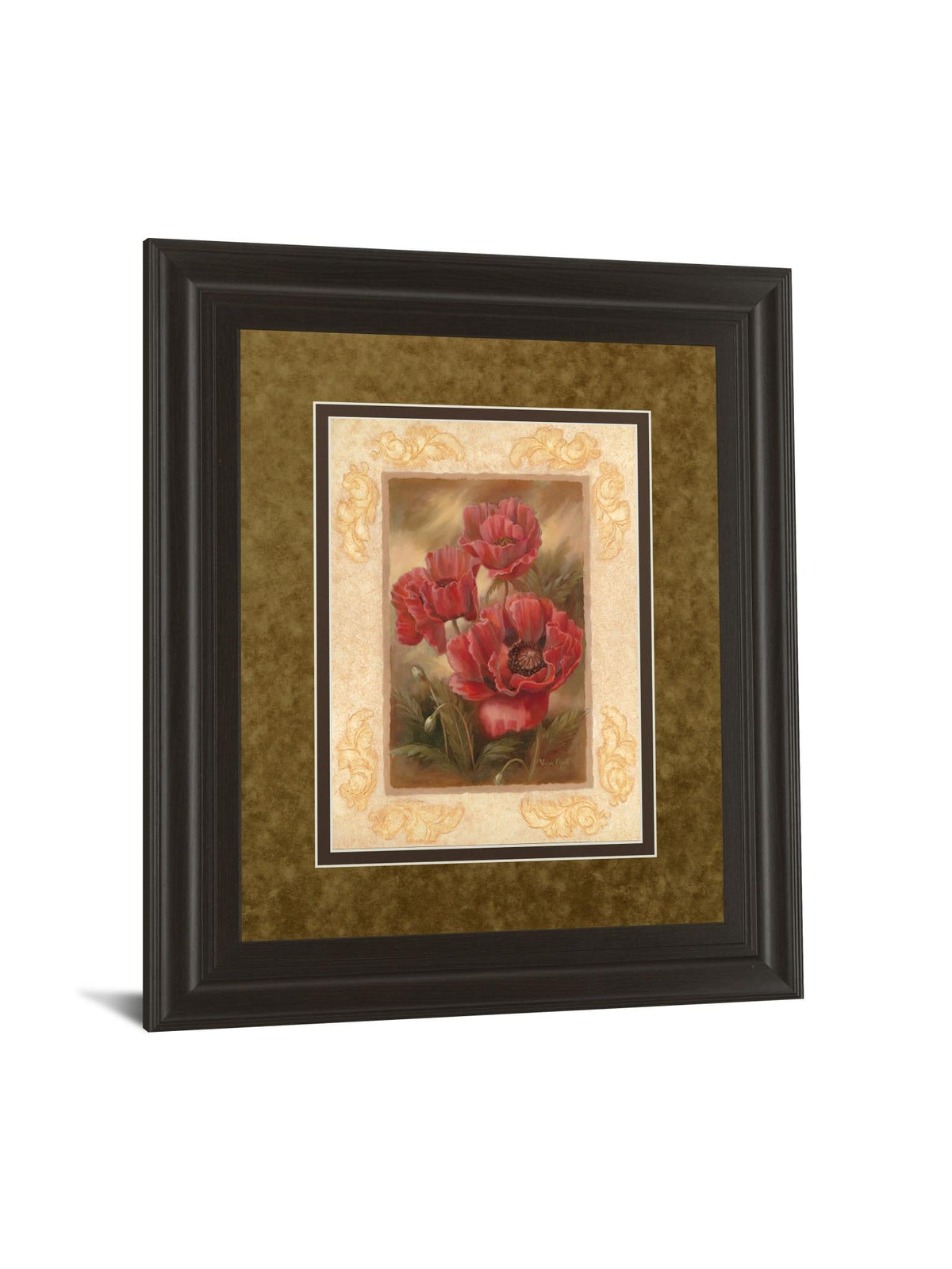 Daphne'S Poppies By Vivian Flasch 34X40 Framed Print