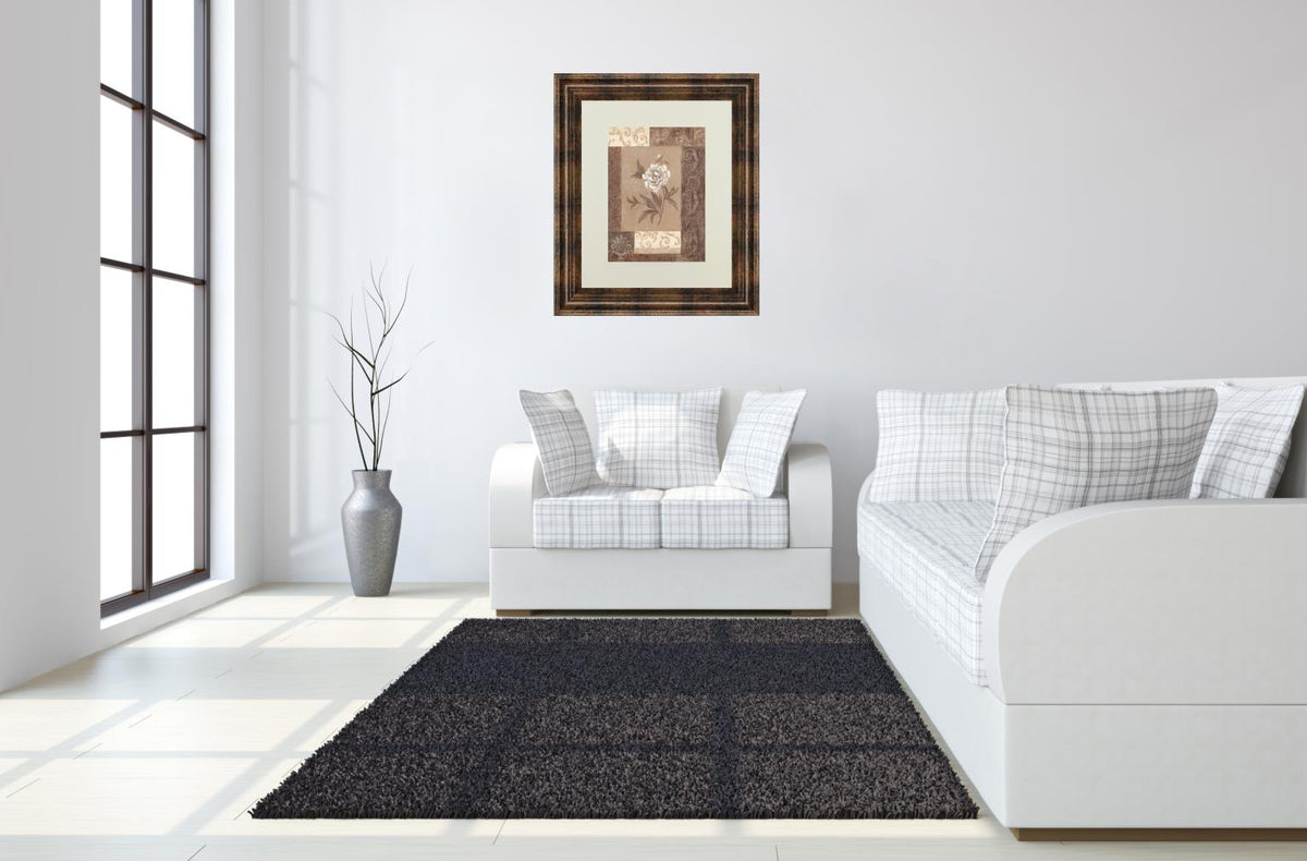 Single Peony By Vivian Flasch 34X40 Framed Print