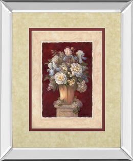 Mirrored Frame Traditional Red Ii By Vivian Flasch 34X40 Mirror Frame Print