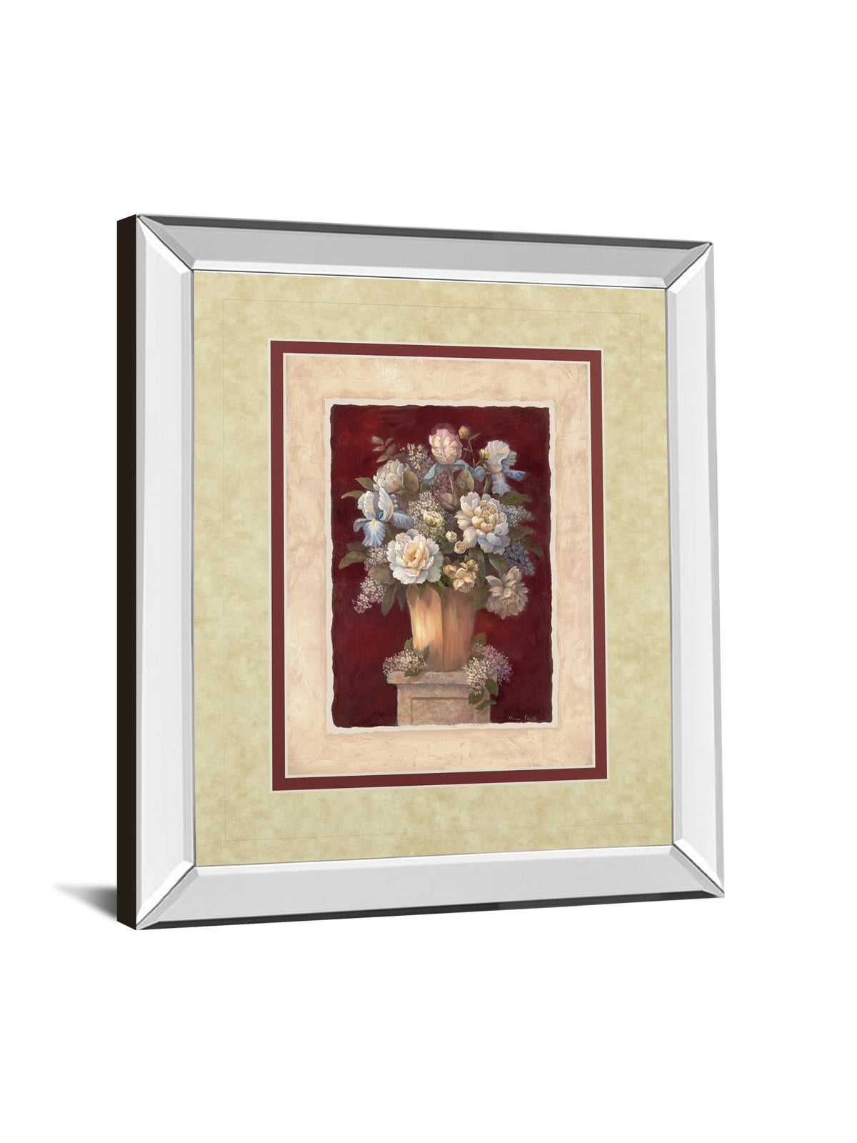 Mirrored Frame Traditional Red Ii By Vivian Flasch 34X40 Mirror Frame Print