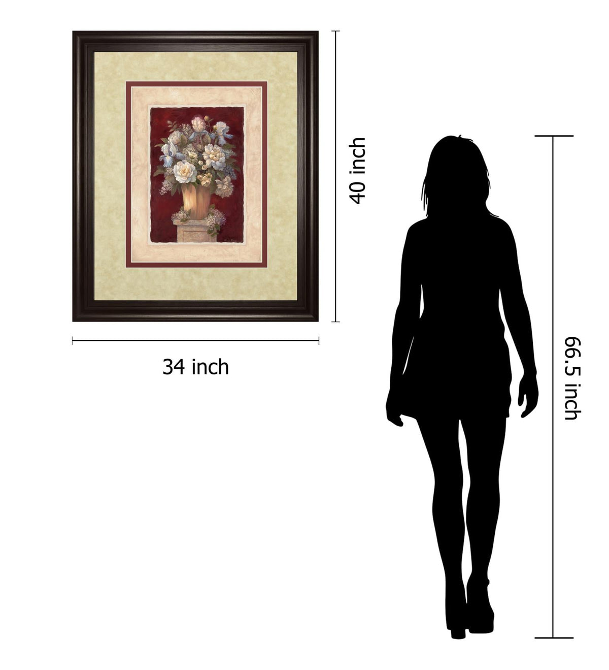 Traditional Red Ii By Vivian Flasch 34X40 Framed Print