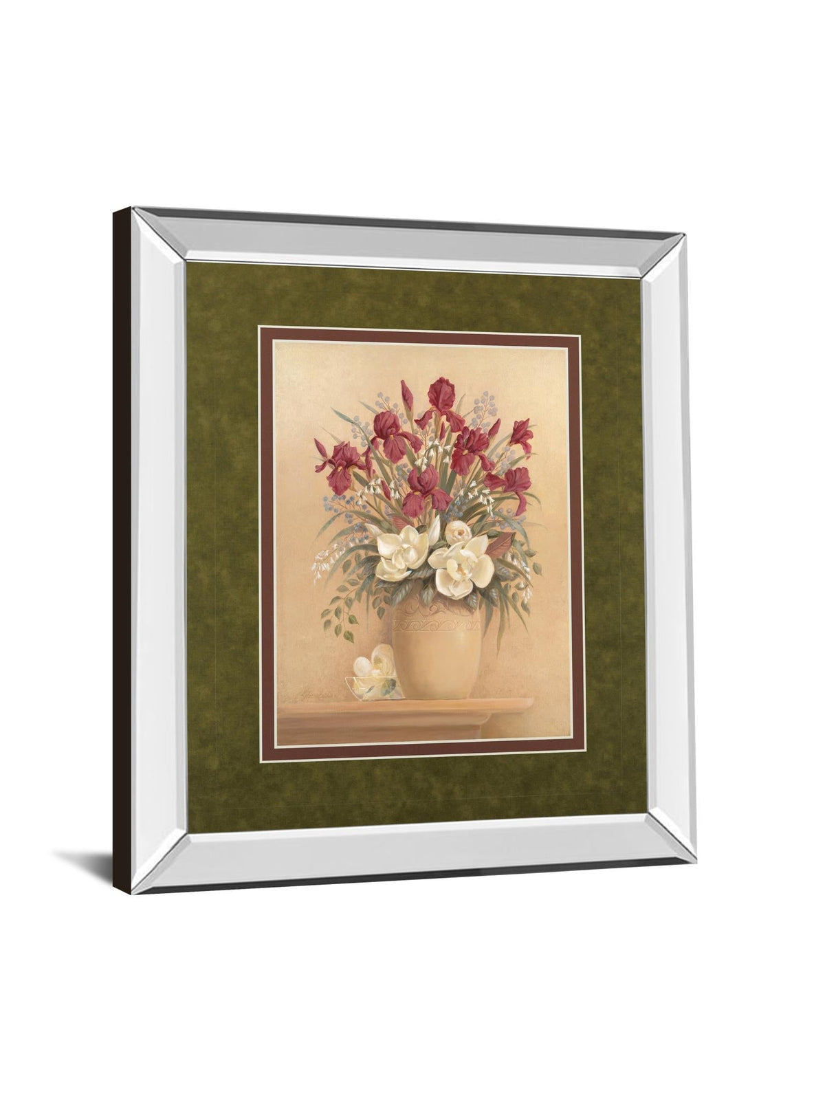 Mirrored Frame Classic Petal I  By Gloria Eriksen 34X40 Mirror Frame Print