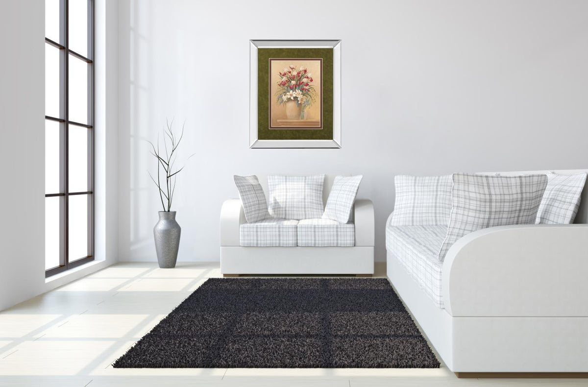 Mirrored Frame Classic Petal Ii By Gloria Eriksen 34X40 Mirror Frame Print