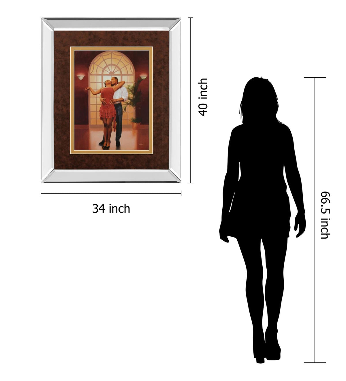Mirrored Frame Heavenly Arch By Delancy 34X40 Mirror Frame Print