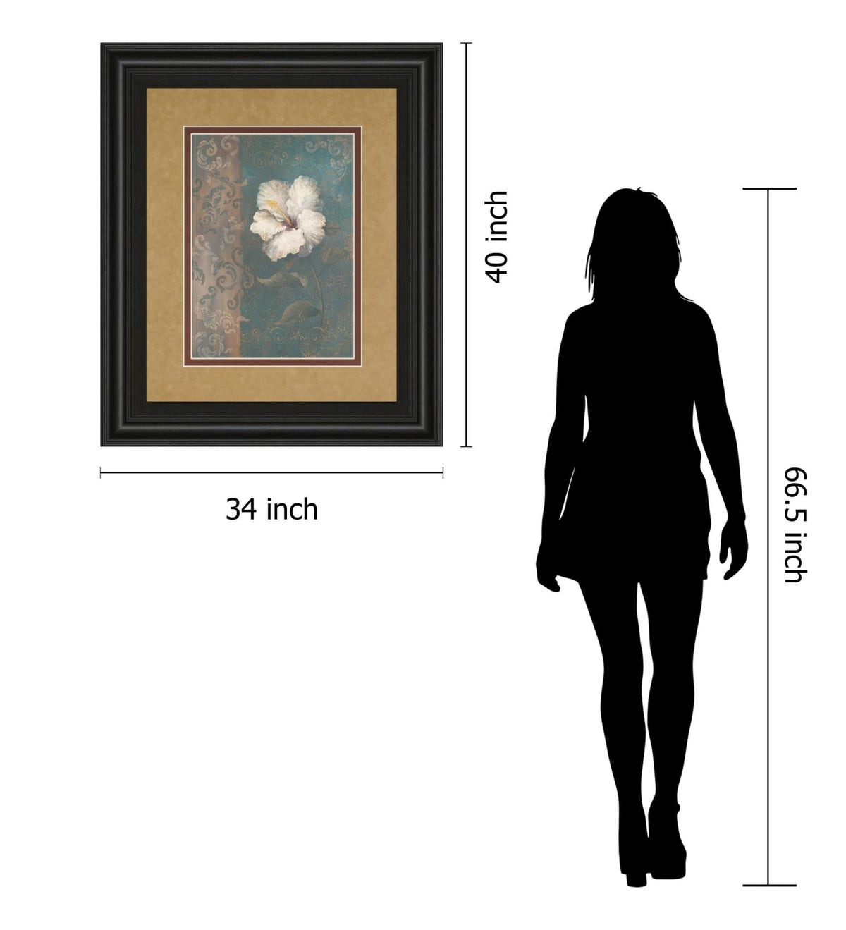 Floral Trans Ii By Vivian Flasch 34X40 Framed Print