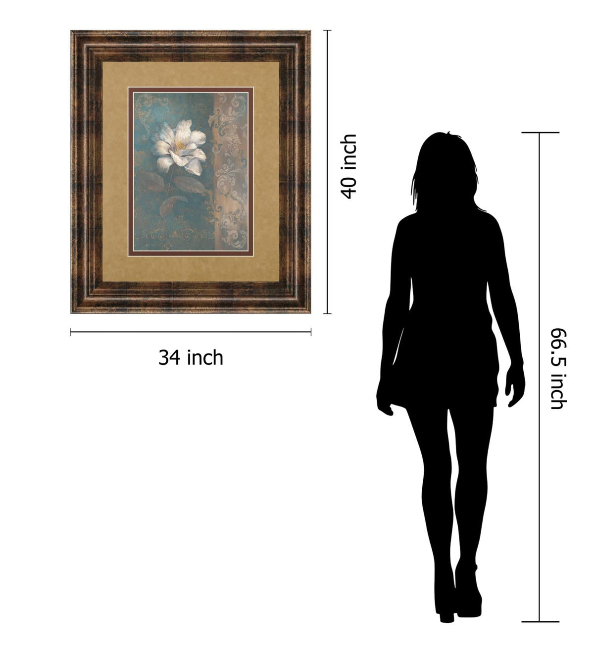 Floral Trans I By Vivian Flasch 34X40 Framed Print