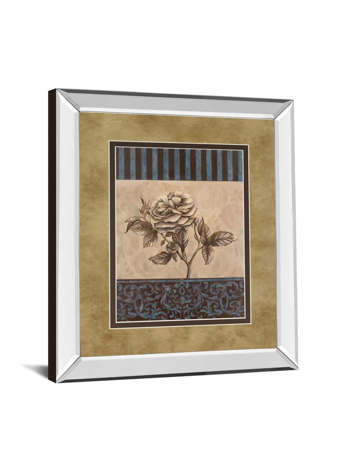 Mirrored Frame Rose Refined Ii By Carol Robinson 34X40 Mirror Frame Print
