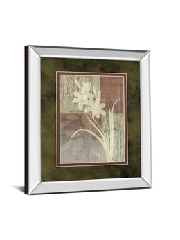 Mirrored Frame Lily Silhouette By Various 34X40 Mirror Frame Print