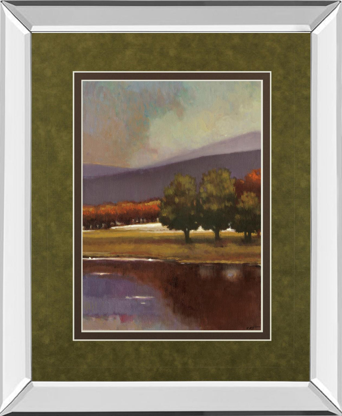 Mirrored Frame Lake View I By Norman Wyatt, Jr. 34X40 Mirror Frame Print