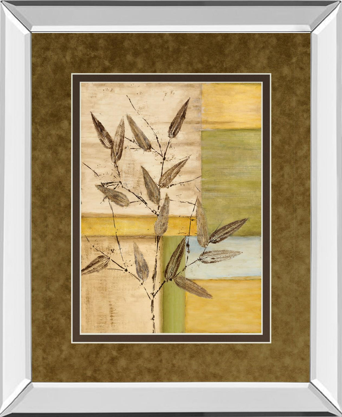Mirrored Frame Urban Garden I By Norm Olson 34X40 Mirror Frame Print